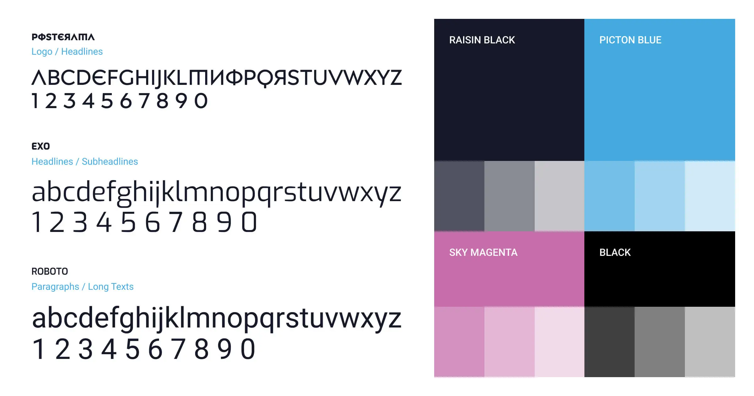 Vizuálne znázornenie typografie a farebnej schémy skupiny Kaltan, ktoré zdôrazňuje modernú a inovatívnu identitu značky.