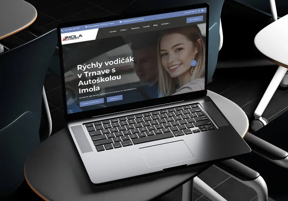 Webstránka autoškoly Imola ako profesionálny web